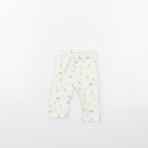 Bebe Bonito Girls White Spotted  Capri Trousers Size 0-3 Months