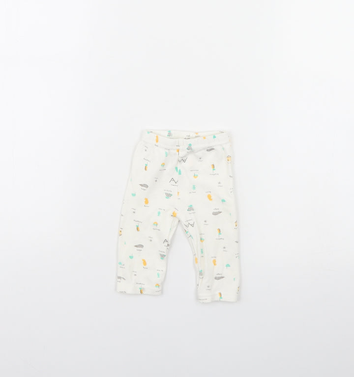 Bebe Bonito Girls White Spotted Capri Trousers Size 0-3 Months