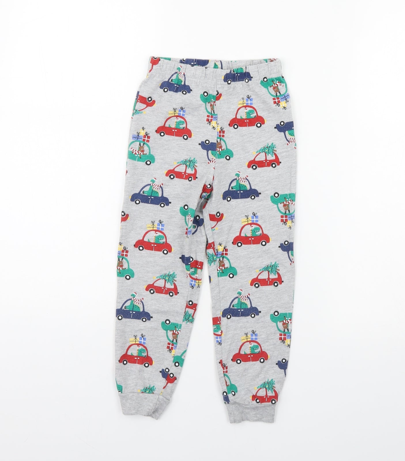 Preworn Boys Grey Spotted   Pyjama Pants Size 4 Years