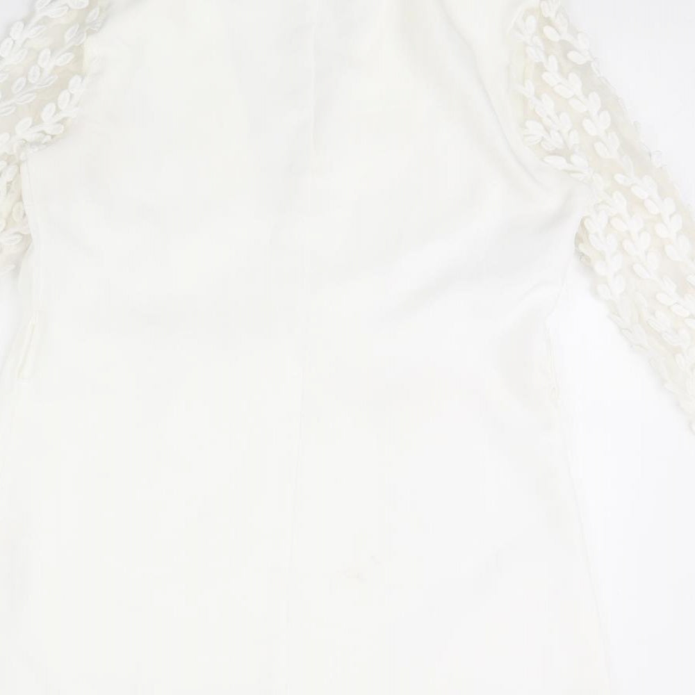 PRETTYLITTLETHING Womens White   Jacket Blazer Size 8