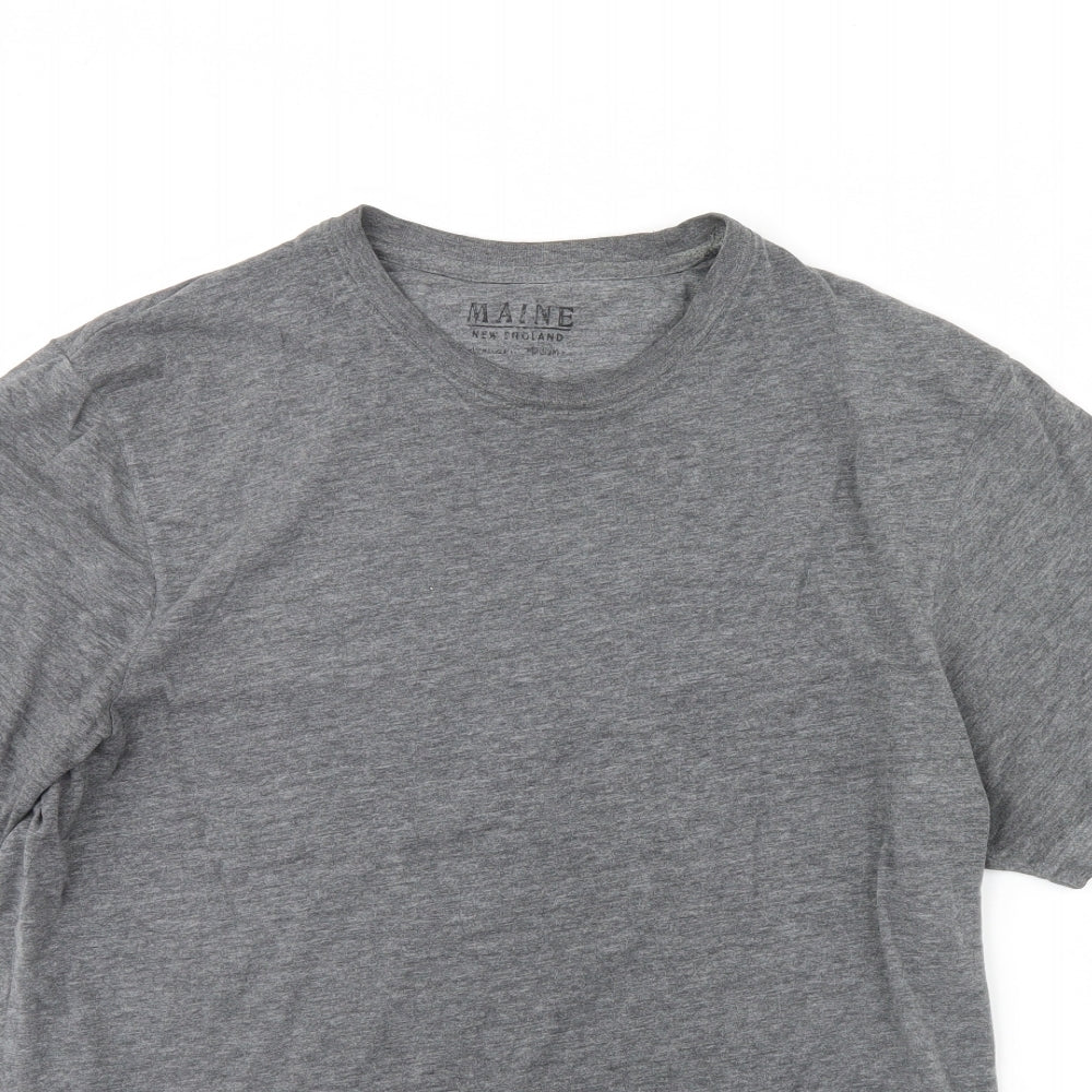 Maine  Mens Grey    T-Shirt Size M