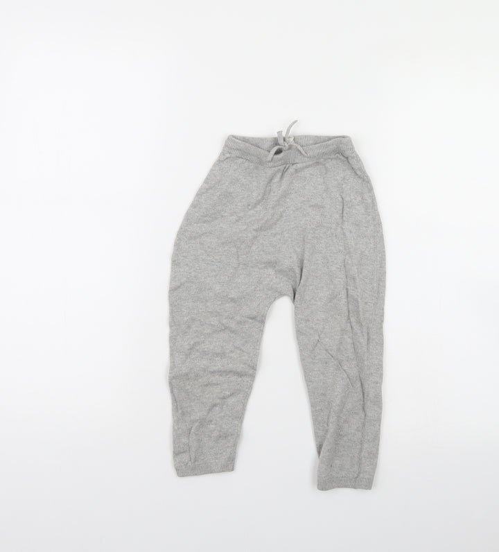 H&M Girls Grey   Jogger Trousers Size 2 Years
