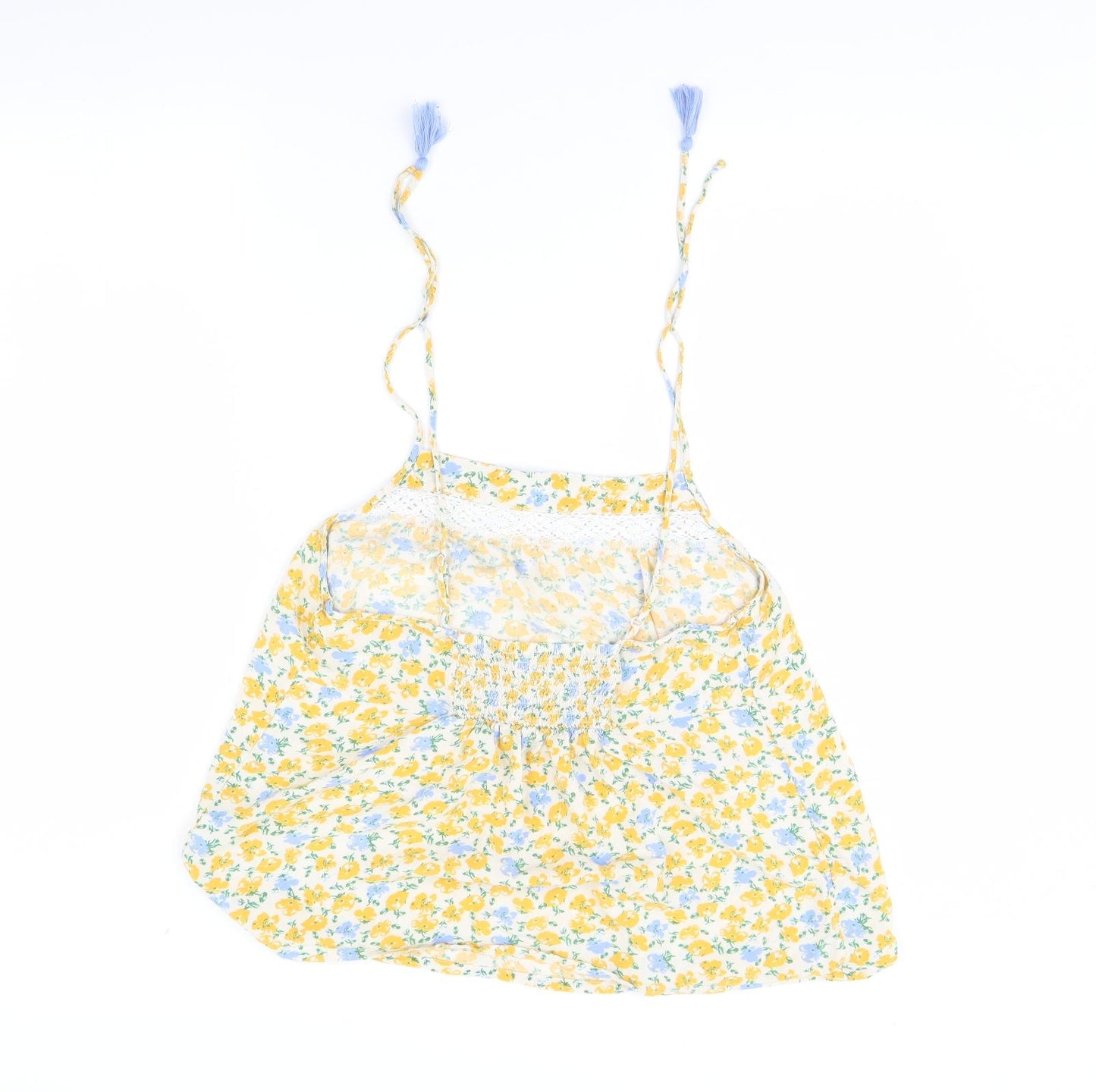 M&S Womens Yellow Floral  Basic Tank Size 12