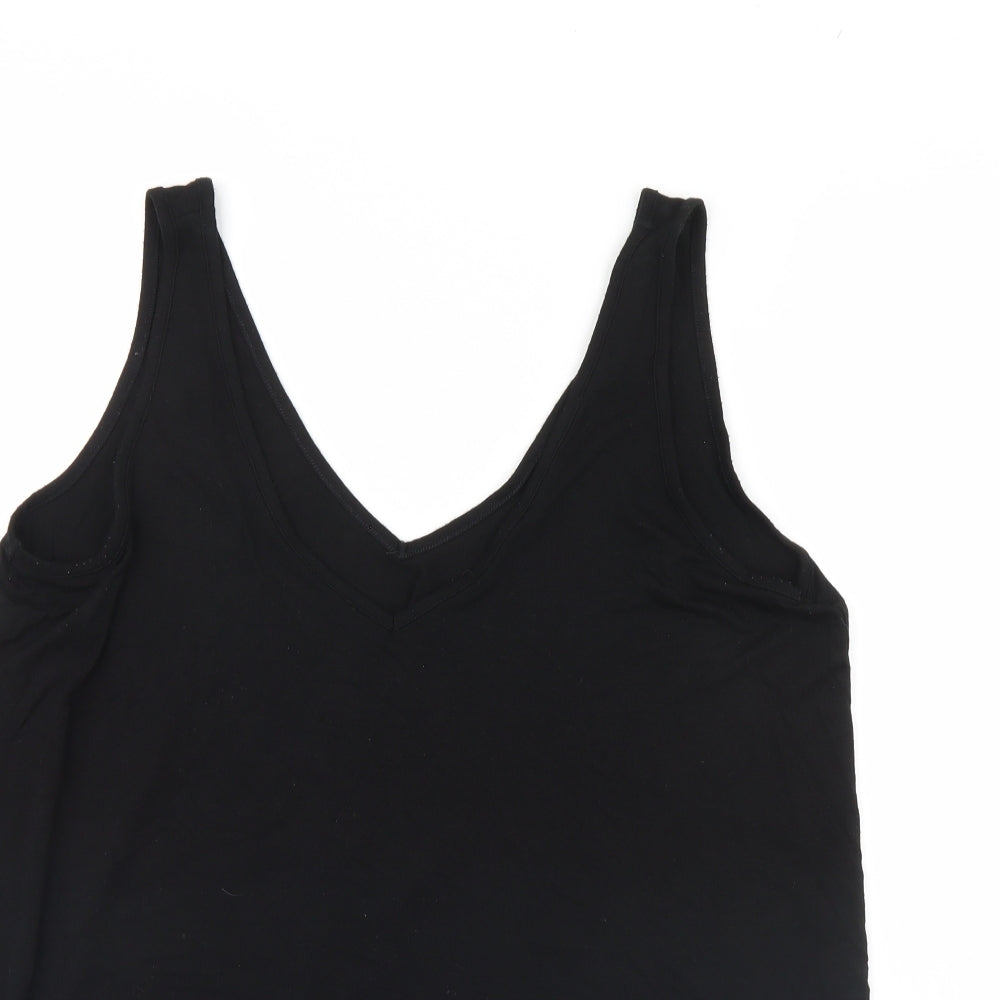 Topshop Womens Black   Basic Tank Size 12