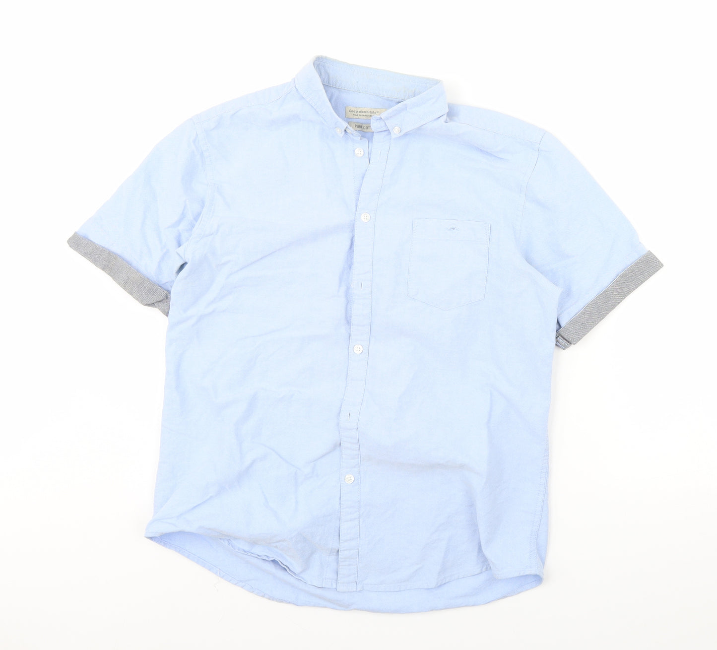 Cedar wo Mens Blue    Dress Shirt Size L