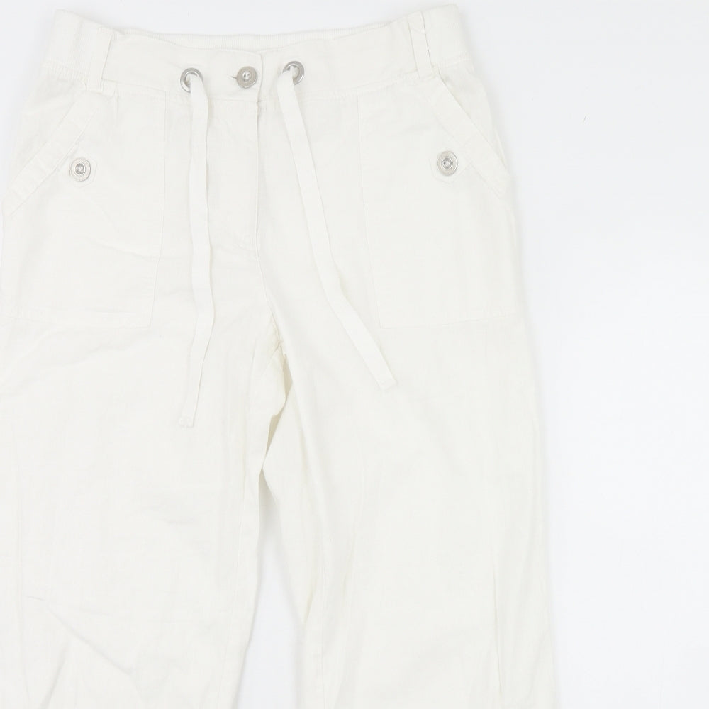 Kaleidoscope Womens White   Trousers  Size 12 L29 in