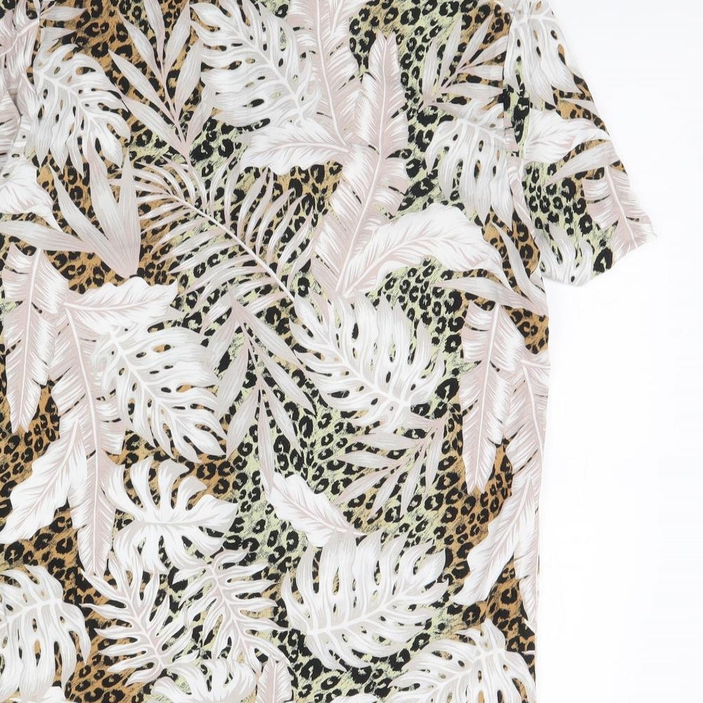River Island Mens Pink Floral   Button-Up Size S
