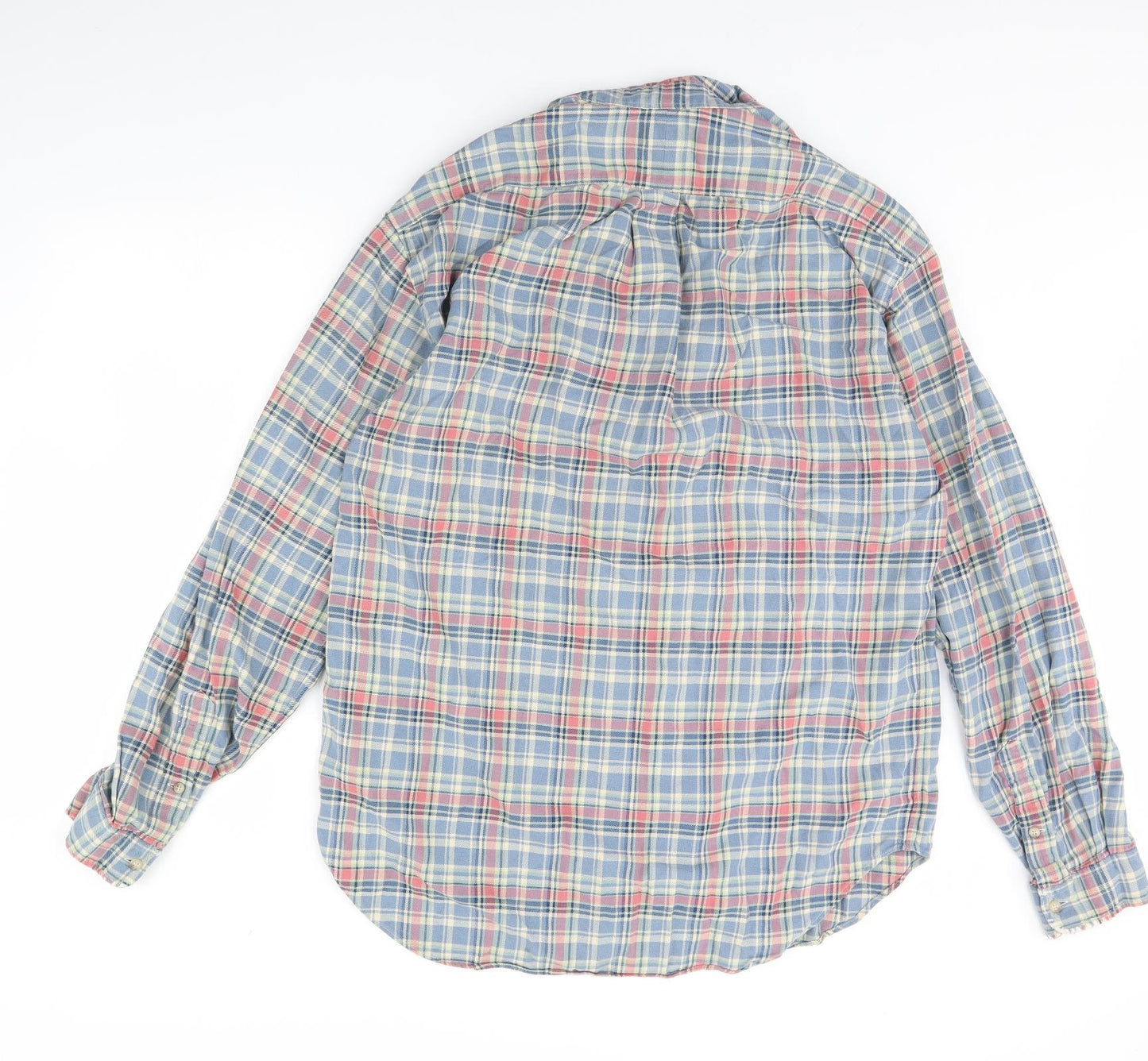 Ralph Lauren Mens Blue Check   Dress Shirt Size XL