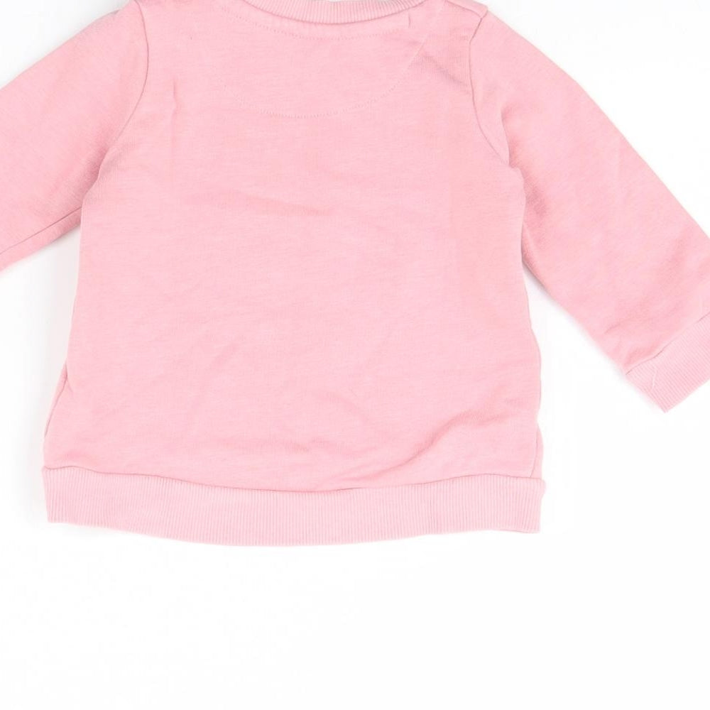 Nutmeg Girls Pink   Pullover Jumper Size 3-6 Months  - Unicorn