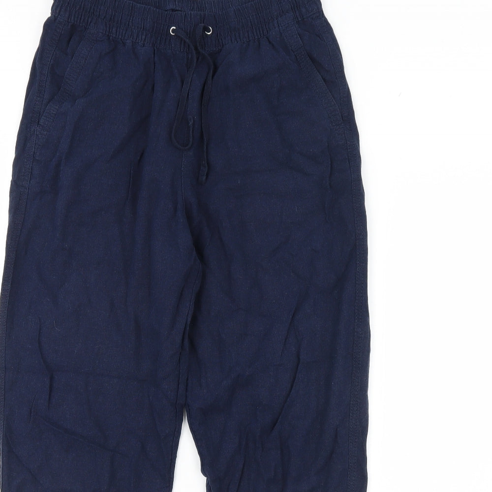 M&S Womens Blue   Trousers  Size 10 L28 in