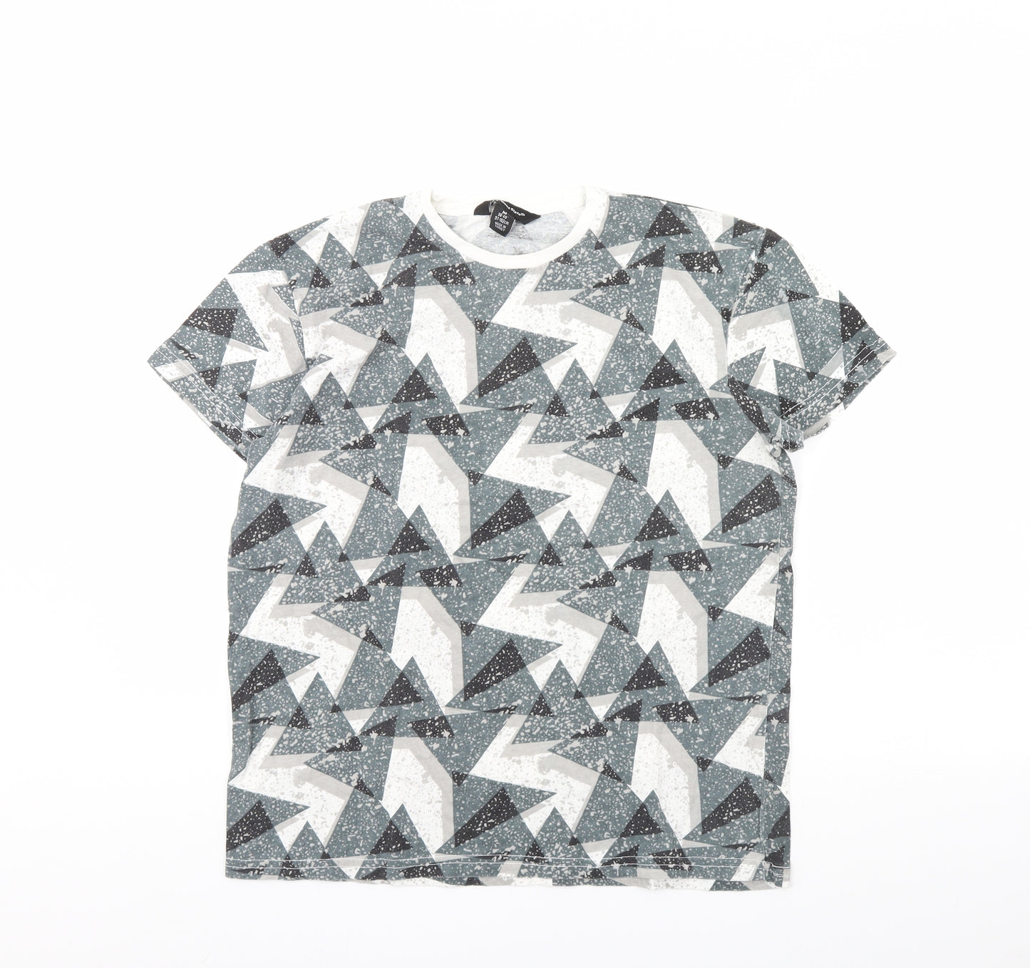 Cedar Wood State Mens Blue Geometric   T-Shirt Size M