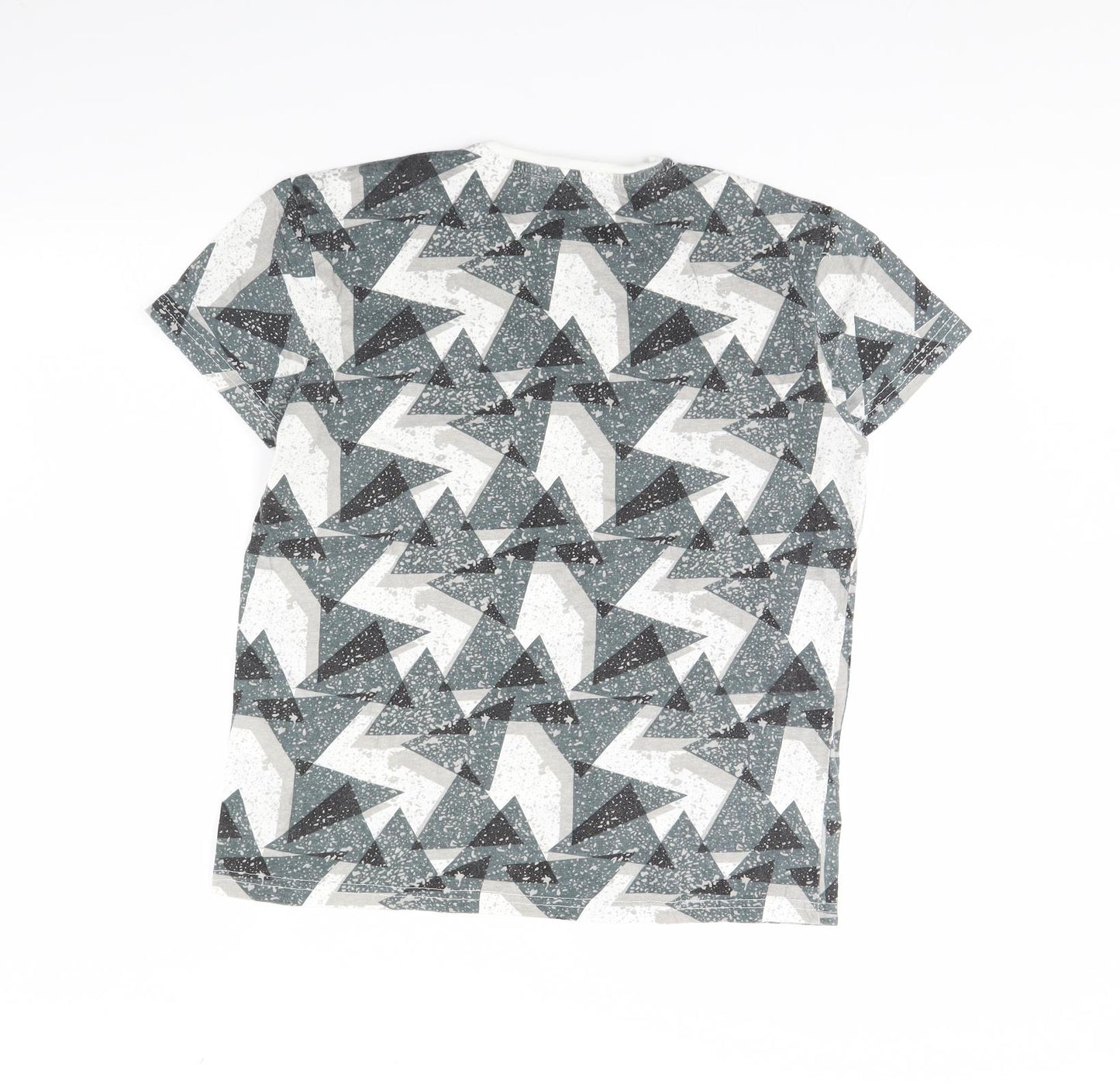 Cedar Wood State Mens Blue Geometric   T-Shirt Size M