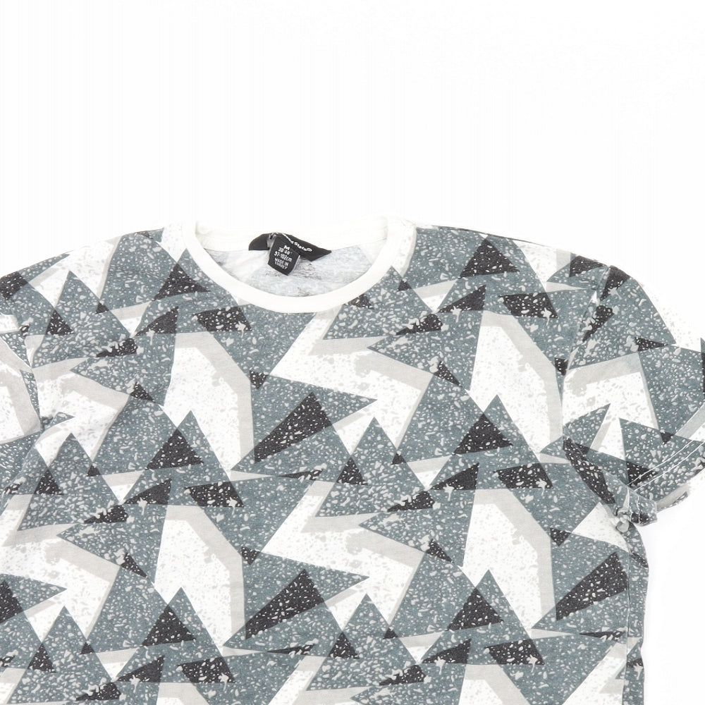 Cedar Wood State Mens Blue Geometric   T-Shirt Size M