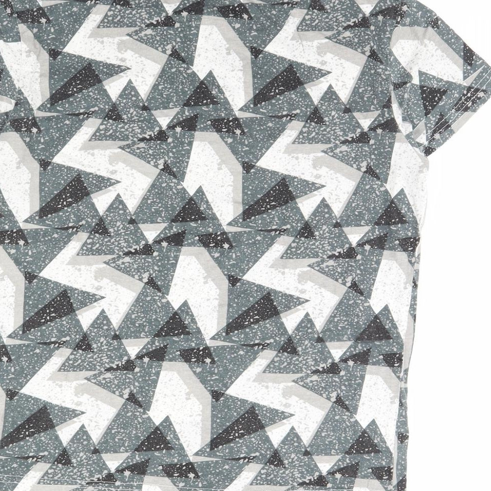 Cedar Wood State Mens Blue Geometric   T-Shirt Size M