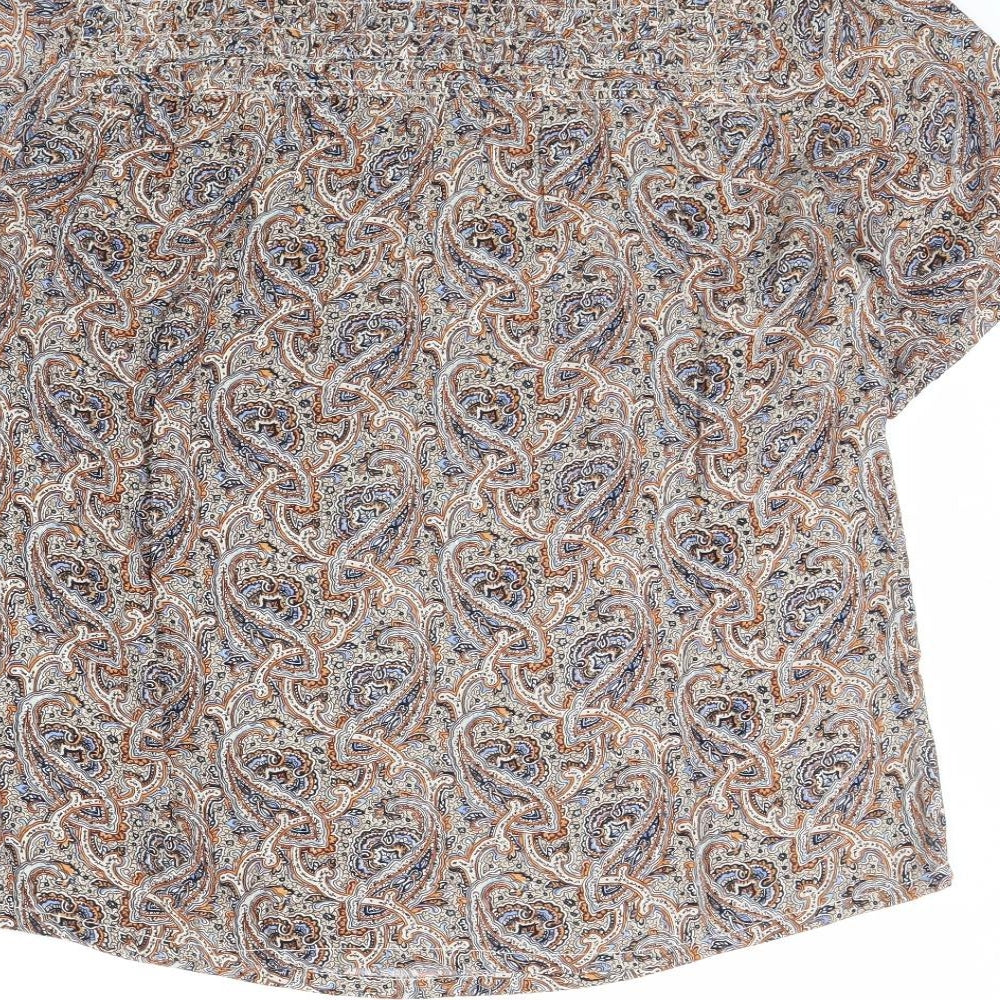 Fat Face Womens Brown Fair Isle  Basic Blouse Size 16