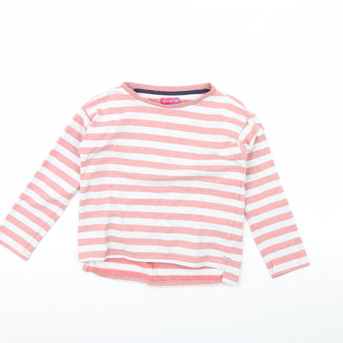 lily & dan Girls Pink Striped  Pullover Jumper Size 10 Years
