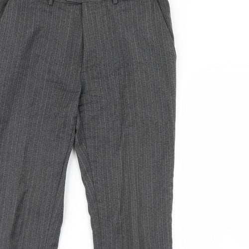 NEXT Mens Grey Striped  Dress Pants Trousers Size 34 L29 in