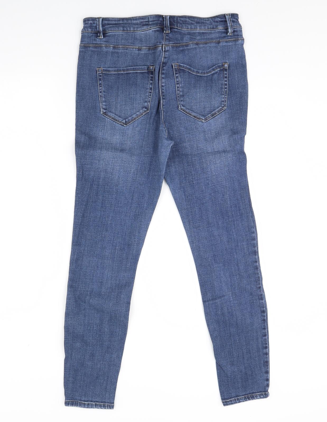 NEXT Womens Blue  Denim Skinny Jeans Size 14 L29 in