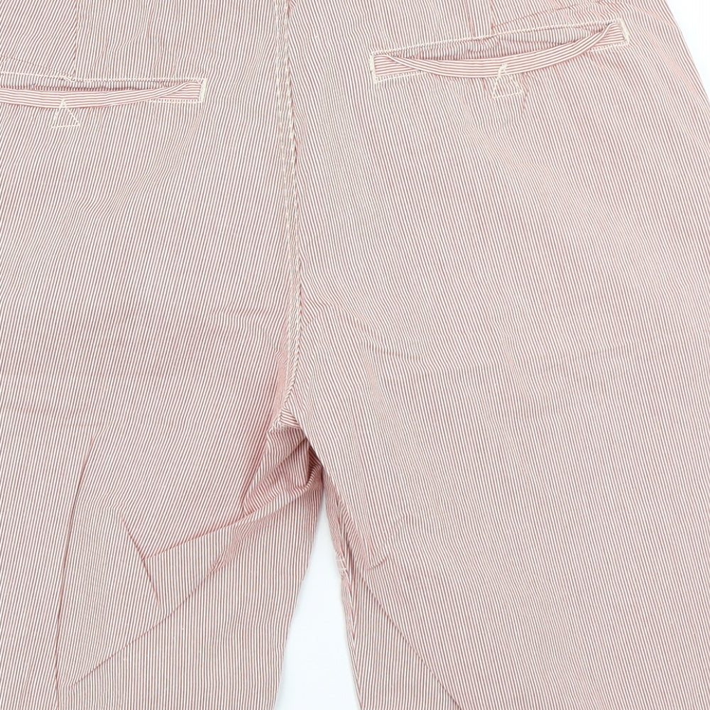 NEXT Mens Red Striped  Chino Shorts Size 36 in