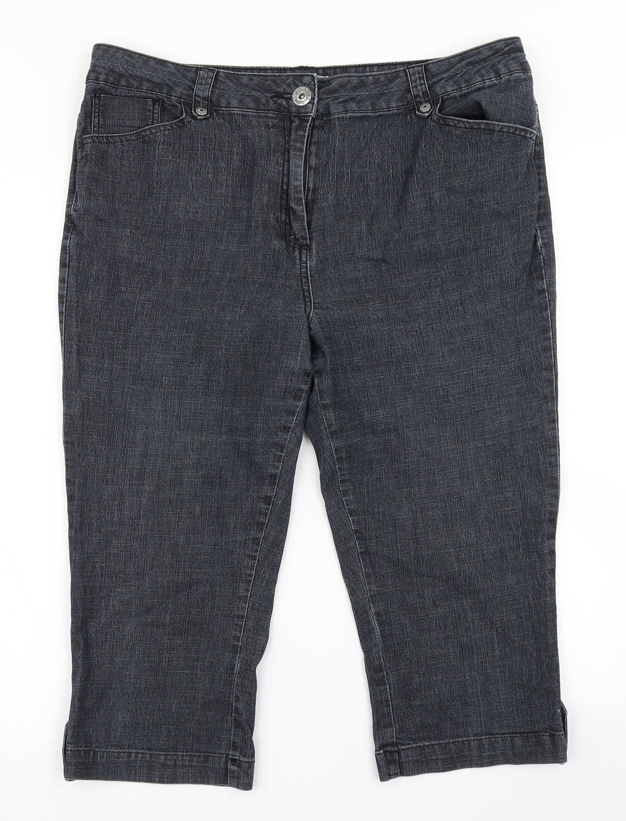 Soon Womens Blue  Denim Cargo Shorts Size 16