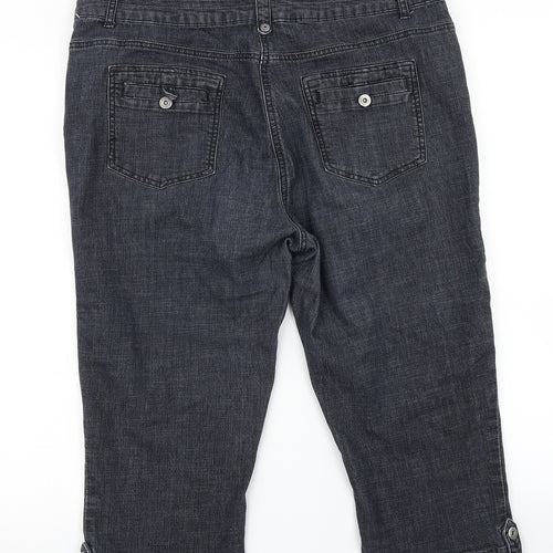 Soon Womens Blue  Denim Cargo Shorts Size 16