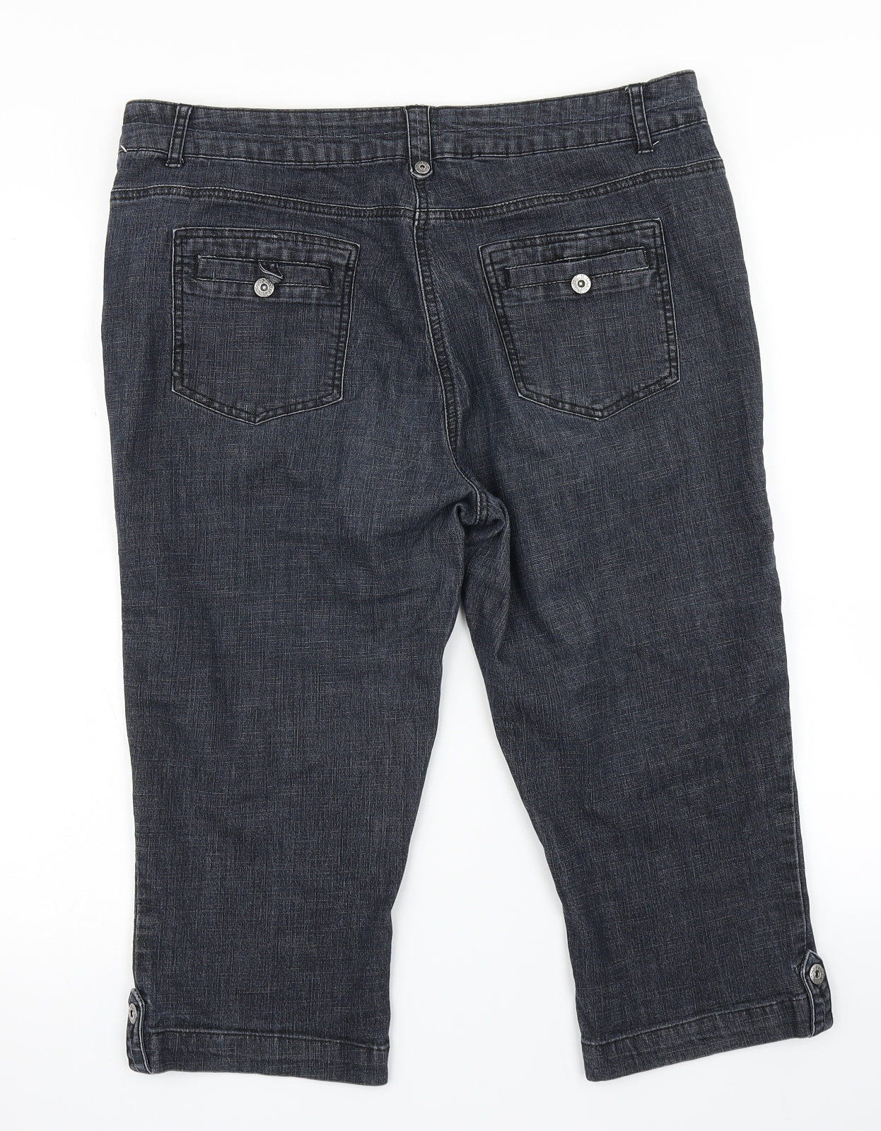 Soon Womens Blue  Denim Cargo Shorts Size 16