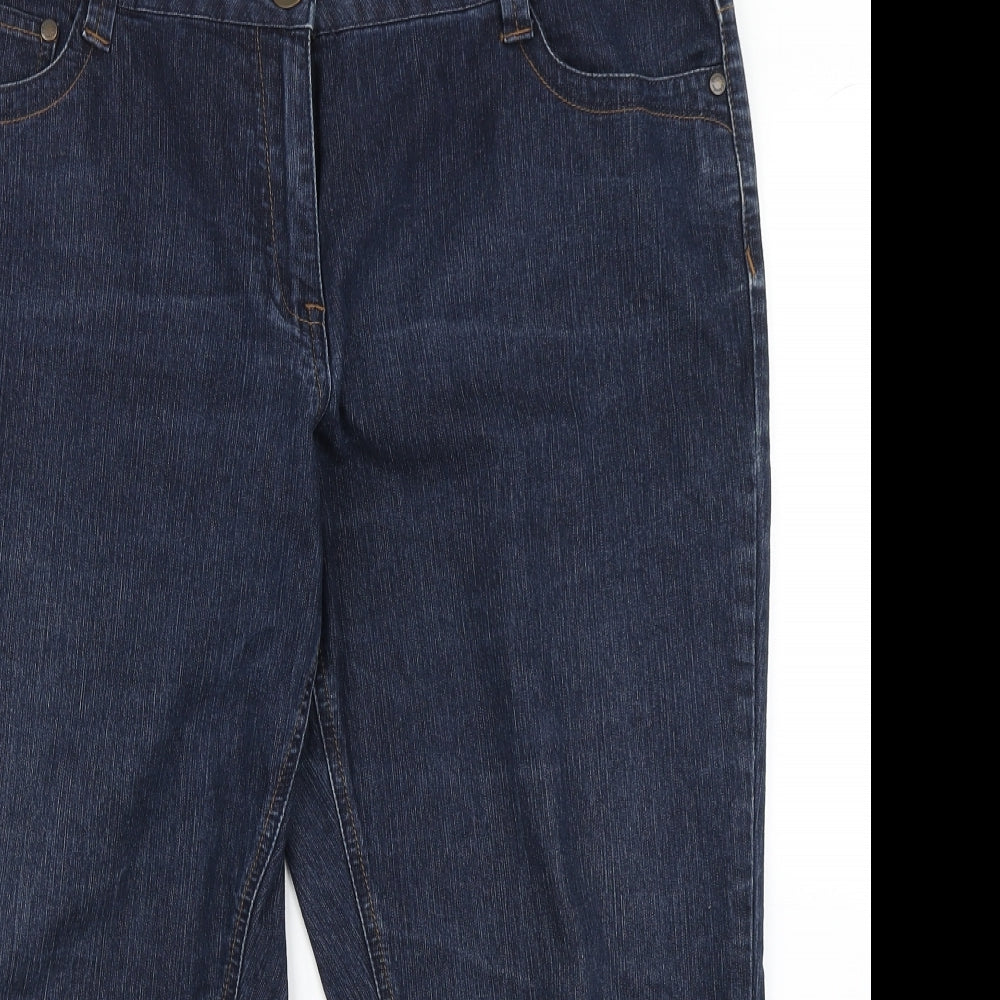 Cherokee Womens Blue  Denim Cargo Shorts Size 18