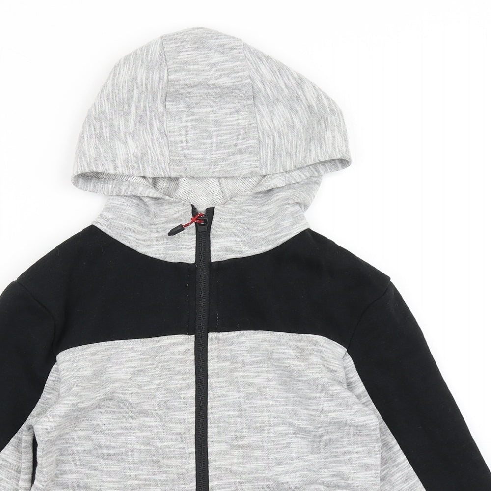V Boys Grey Colourblock  Track Jacket Jacket Size 6 Years