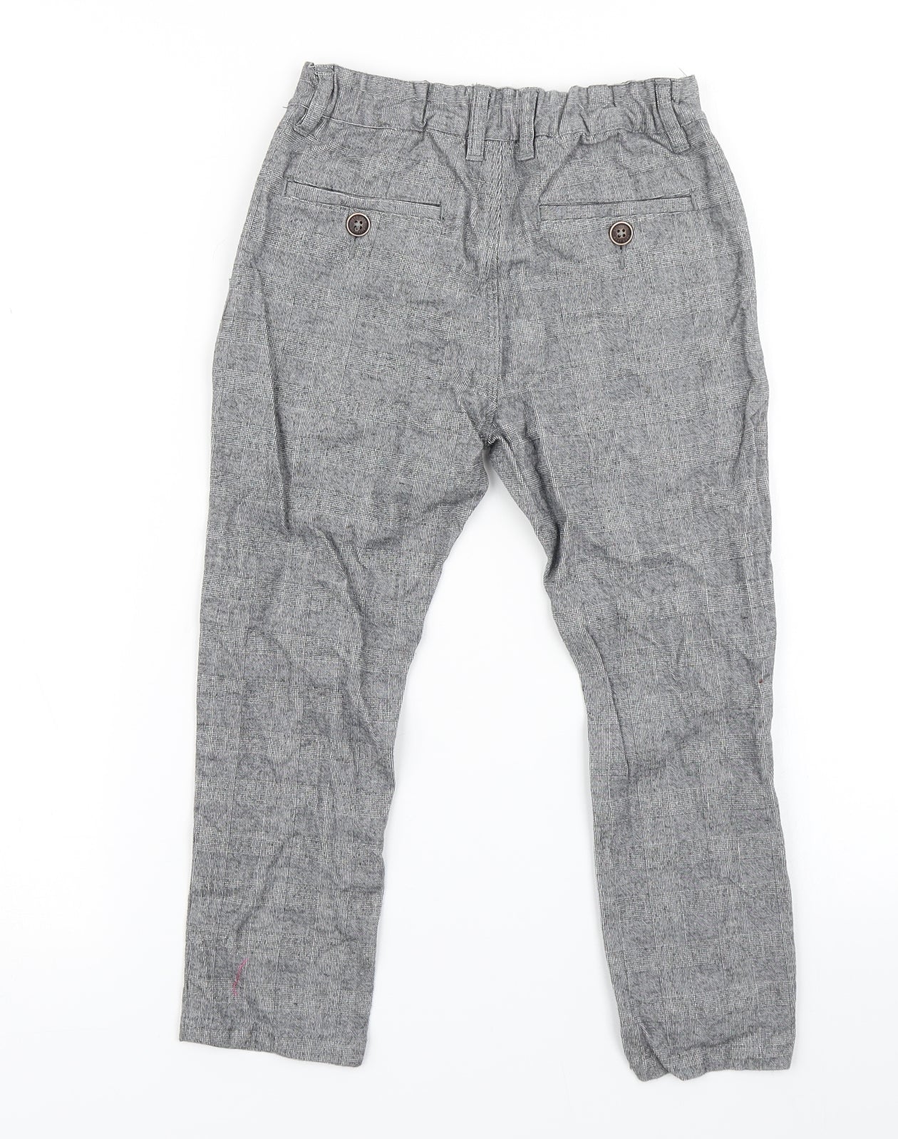 NEXT Boys Grey Plaid  Dress Pants Trousers Size 6 Years