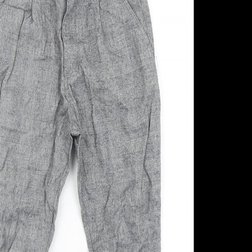 NEXT Boys Grey Plaid  Dress Pants Trousers Size 6 Years