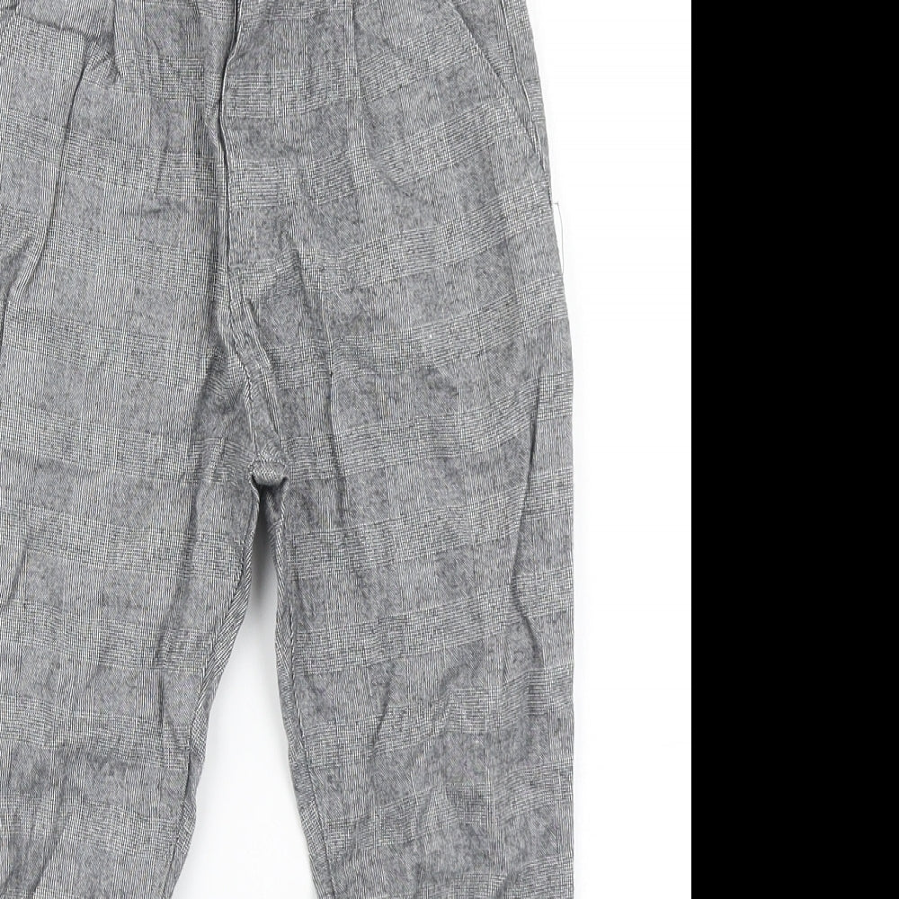 NEXT Boys Grey Plaid  Dress Pants Trousers Size 6 Years