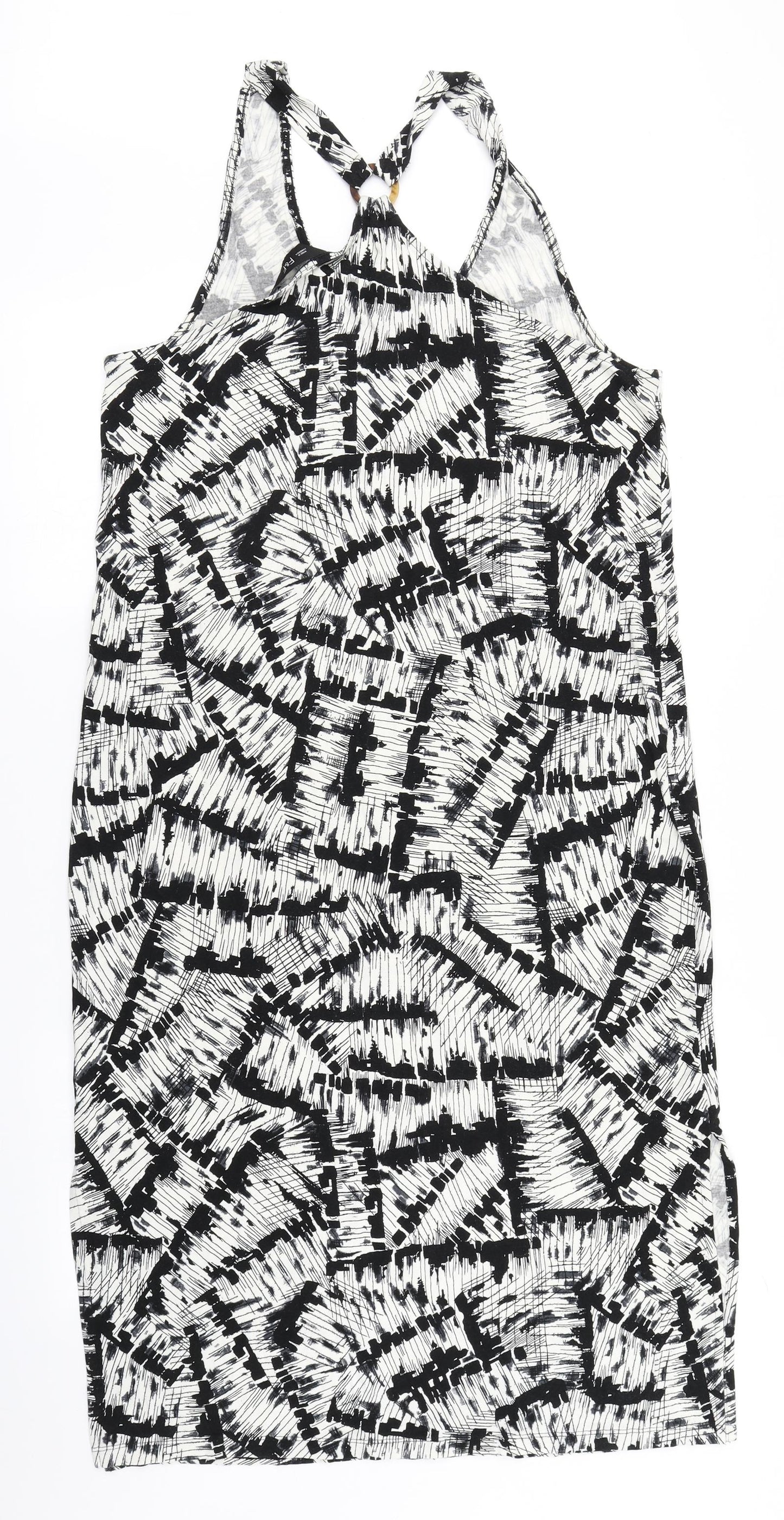 F&F Womens Black Geometric  Bodycon  Size 18