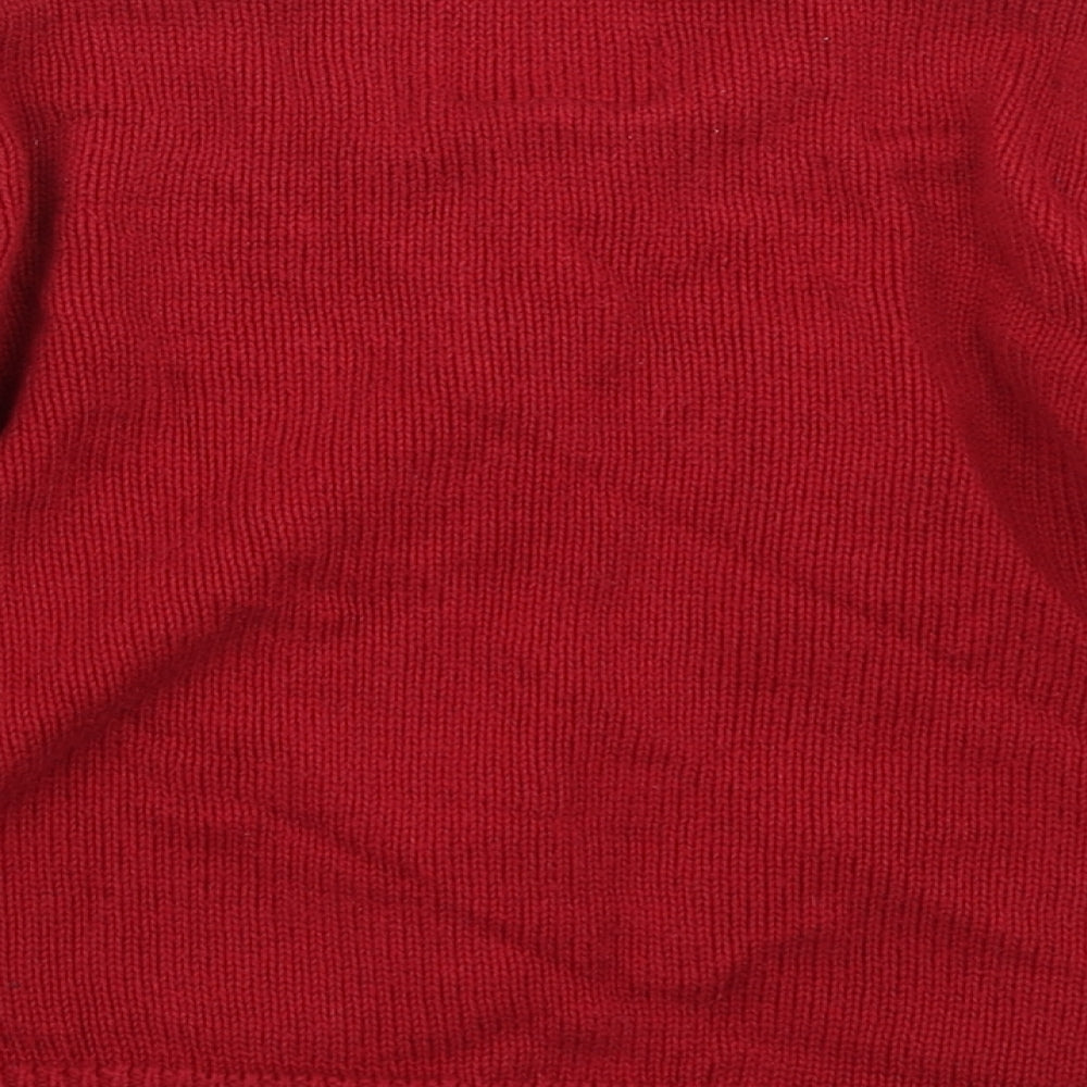 TU Girls Red Polka Dot Knit Cardigan Jumper Size 3-4 Years  - Christmas Jumper