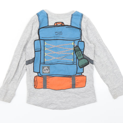 Wild Adventure Boys Grey   Basic T-Shirt Size 2-3 Years