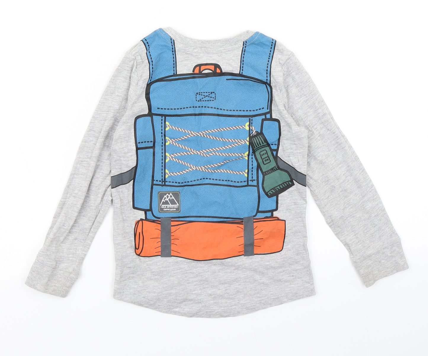 Wild Adventure Boys Grey   Basic T-Shirt Size 2-3 Years