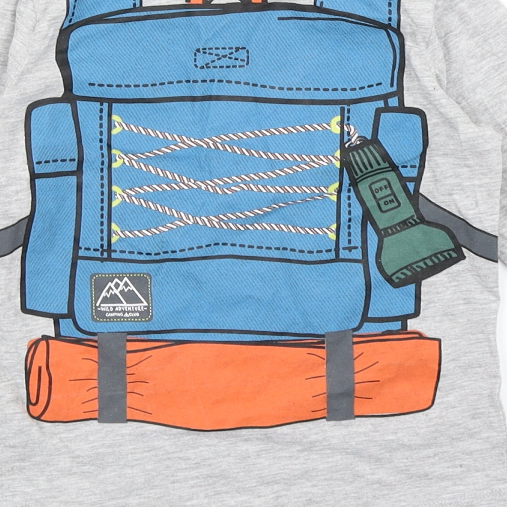 Wild Adventure Boys Grey   Basic T-Shirt Size 2-3 Years
