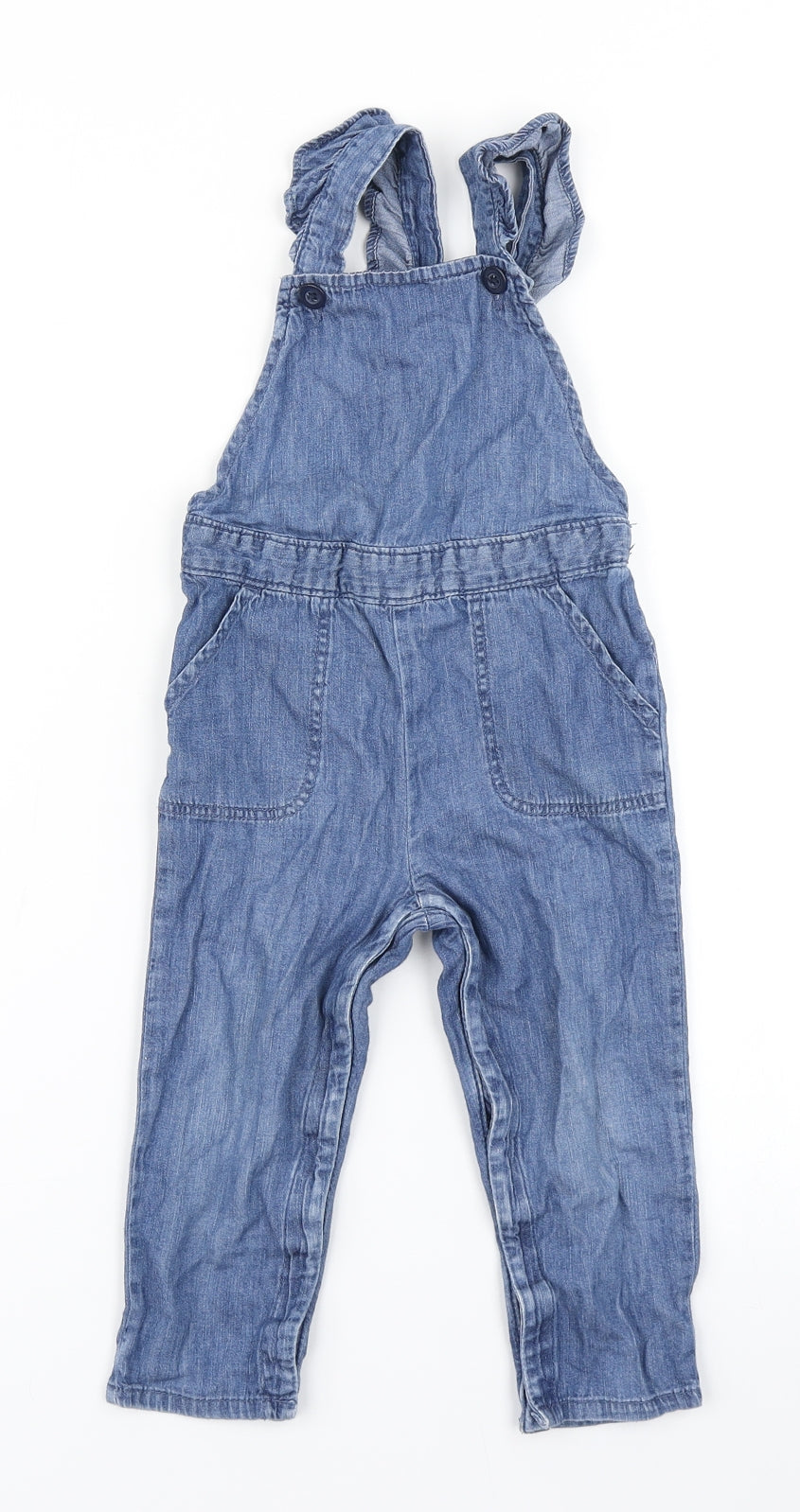Gap Girls Blue  Denim Dungaree One-Piece Size 18-24 Months
