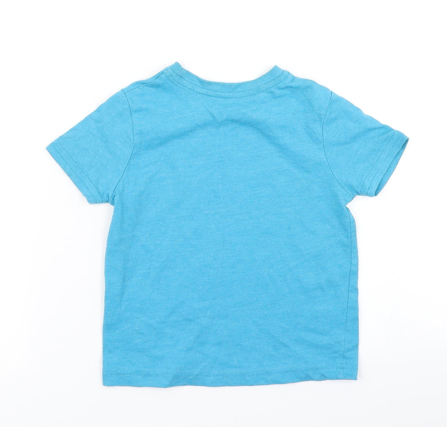 Primark Boys Blue   Basic T-Shirt Size 2-3 Years  - Dinosaur