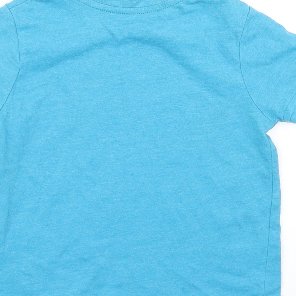 Primark Boys Blue   Basic T-Shirt Size 2-3 Years  - Dinosaur