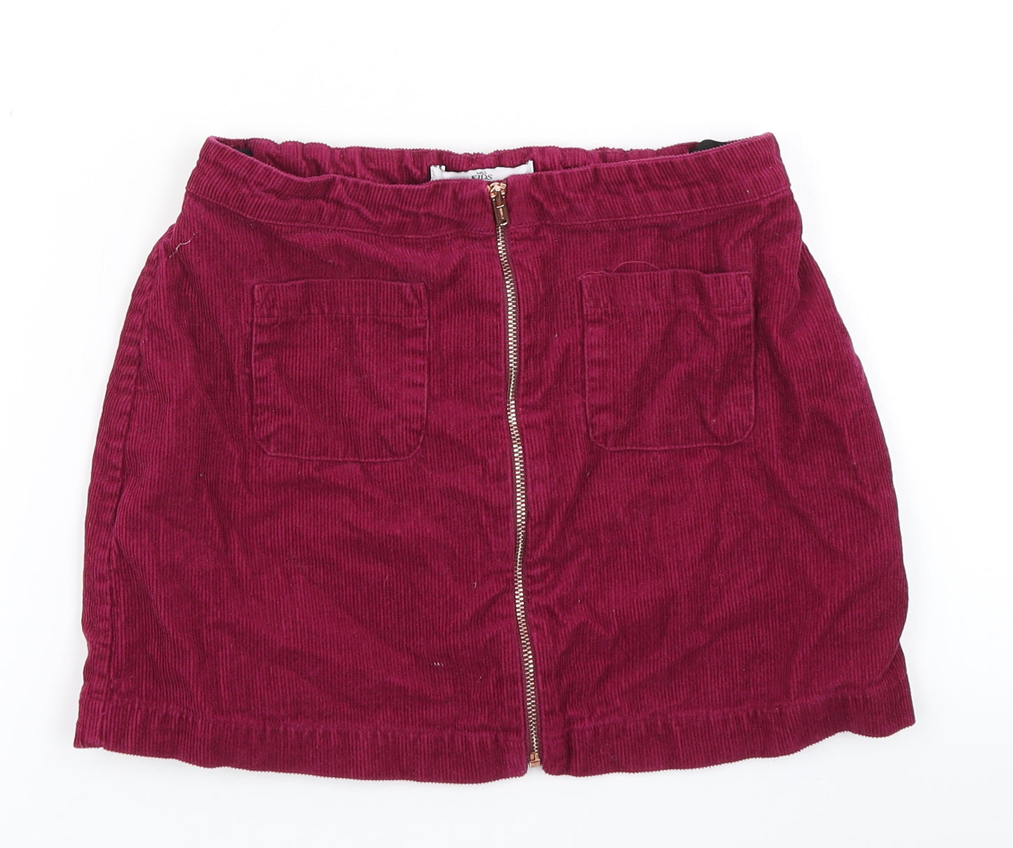 M&S Girls Pink  Corduroy A-Line Skirt Size 9-10 Years