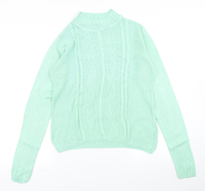 ISLE Womens Green Knit Pullover Jumper Size S