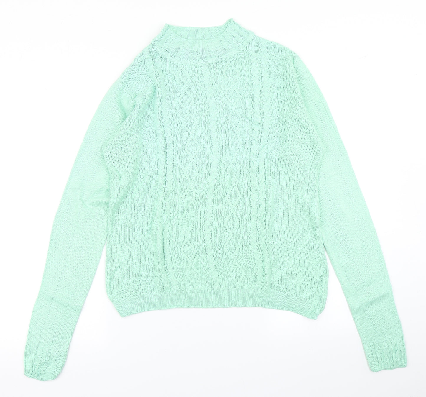ISLE Womens Green  Knit Pullover Jumper Size S