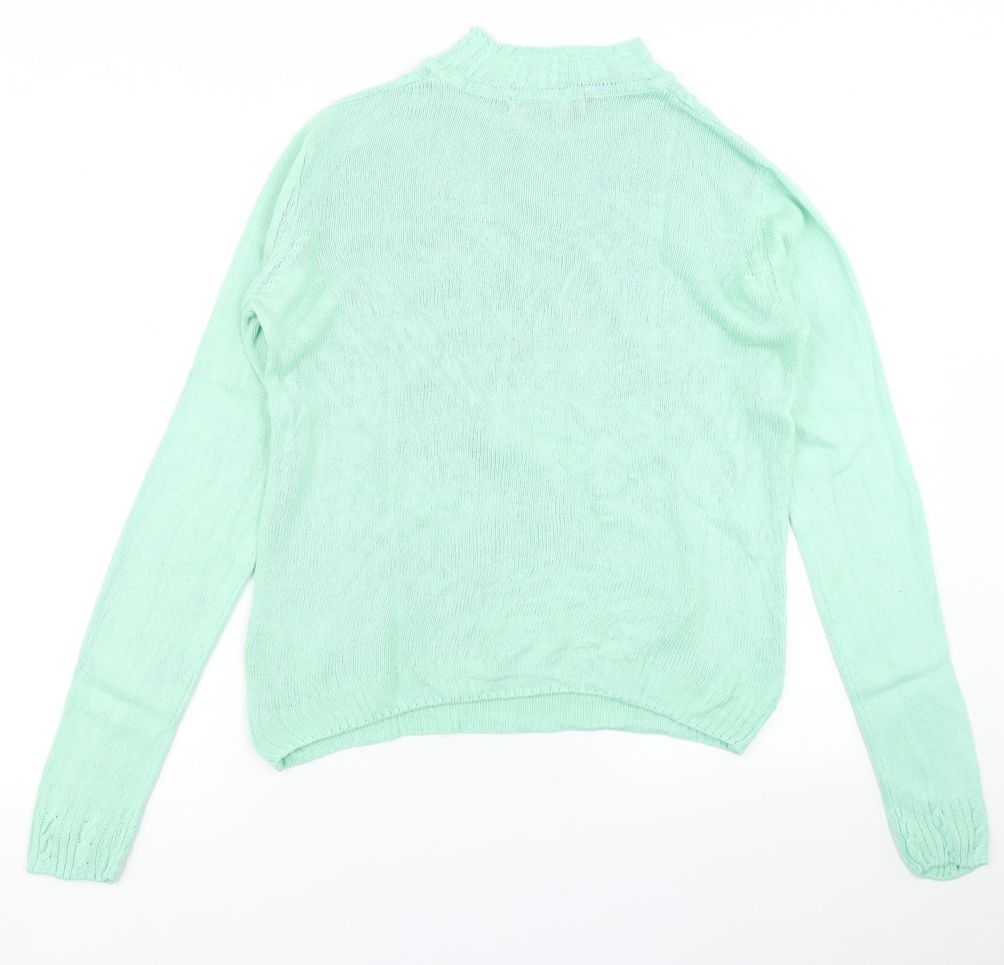 ISLE Womens Green  Knit Pullover Jumper Size S