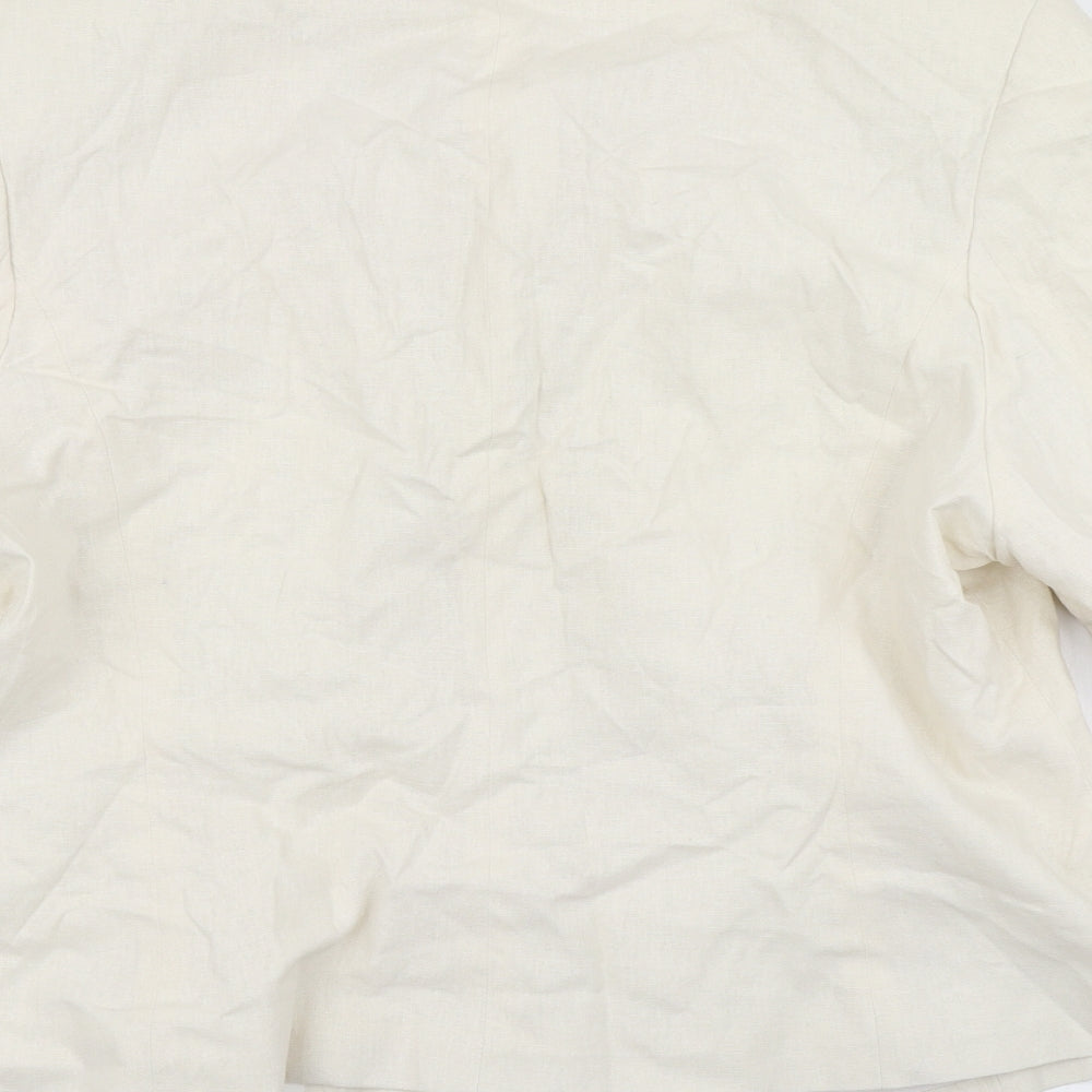 George Womens Ivory   Jacket Blazer Size 20  - Shoulder pads