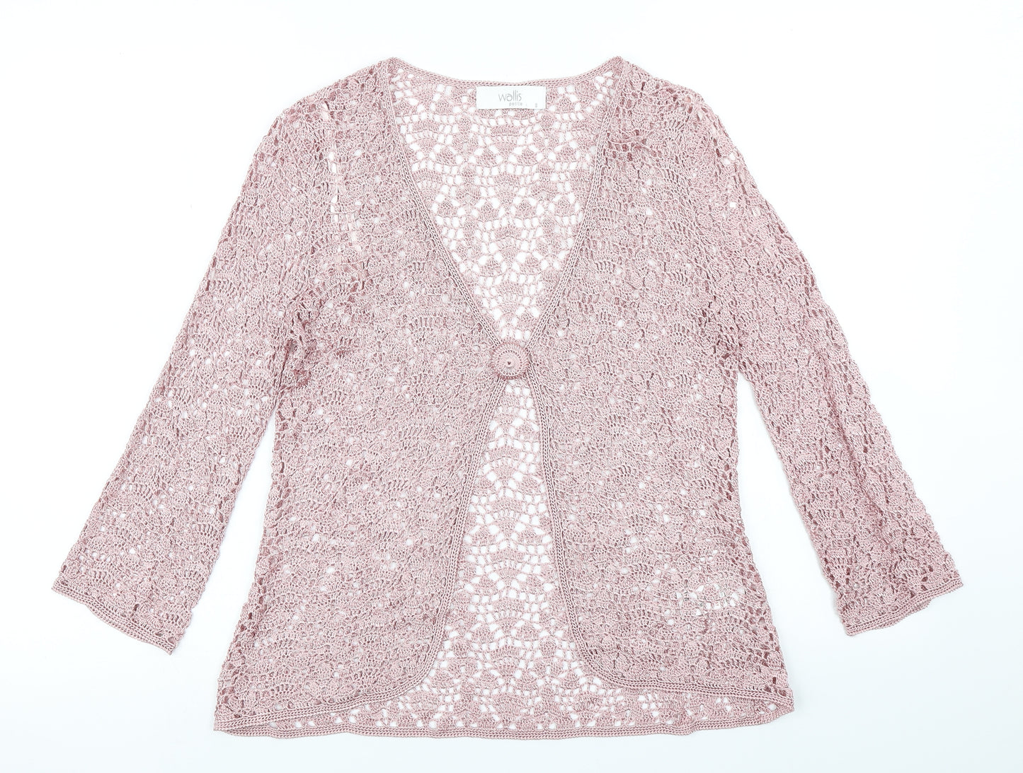 Wallis Womens Pink  Knit Cardigan Jumper Size S