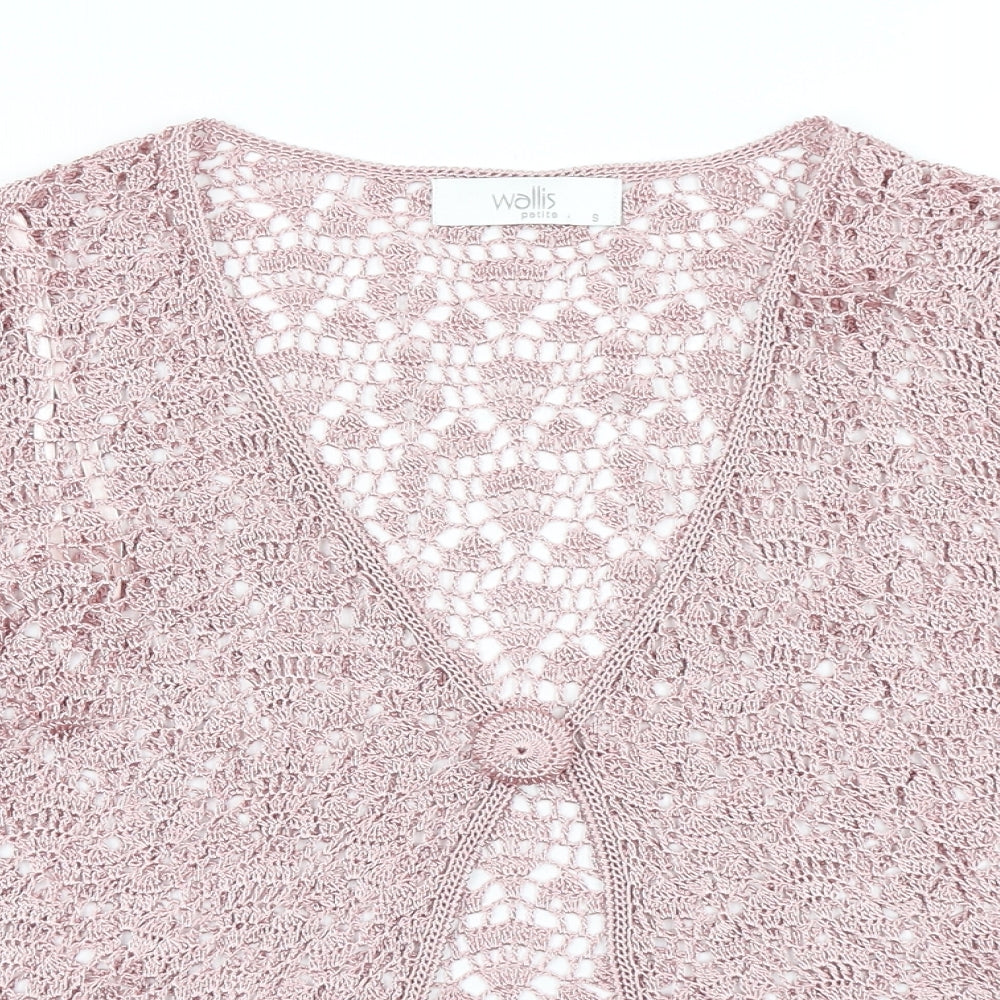 Wallis Womens Pink  Knit Cardigan Jumper Size S