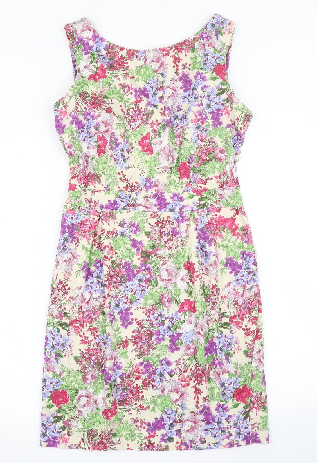 F&F Womens Ivory Floral  Pencil Dress  Size 12