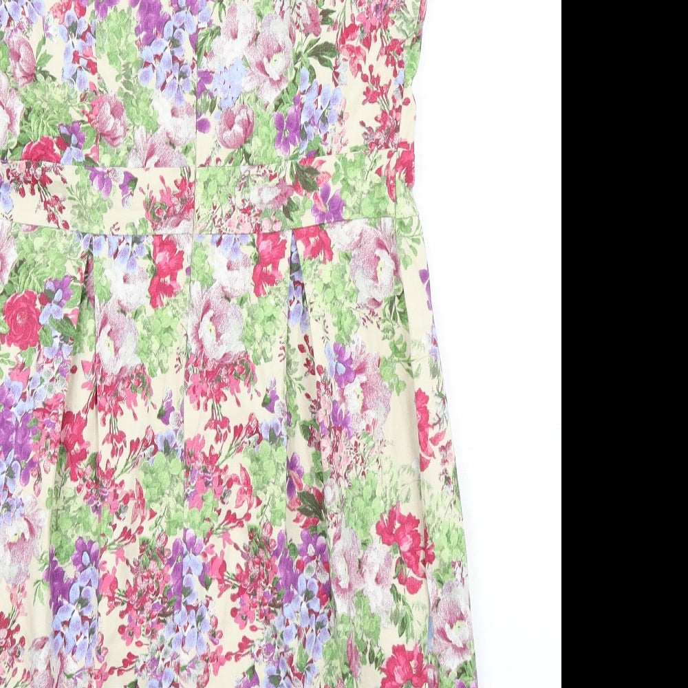 F&F Womens Ivory Floral  Pencil Dress  Size 12