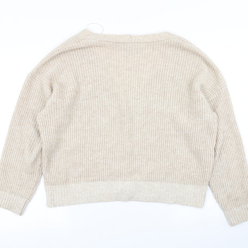 Topshop Womens Beige  Knit Cardigan Jumper Size XS