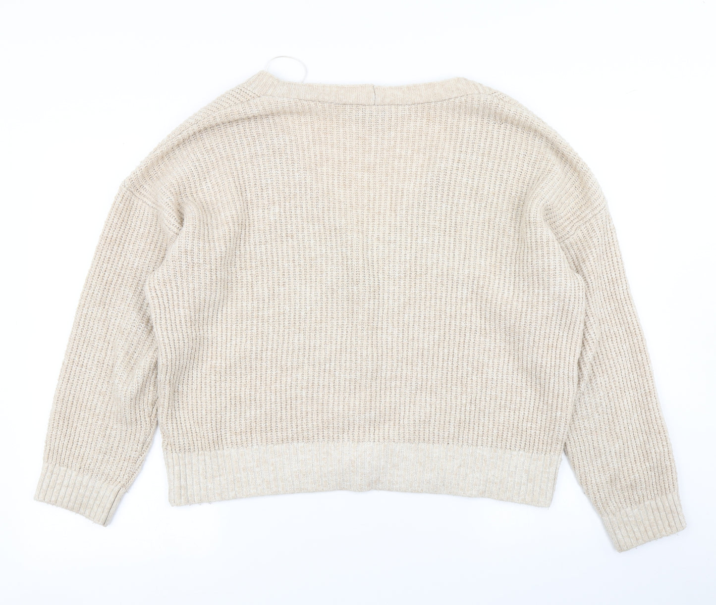 Topshop Womens Beige  Knit Cardigan Jumper Size XS